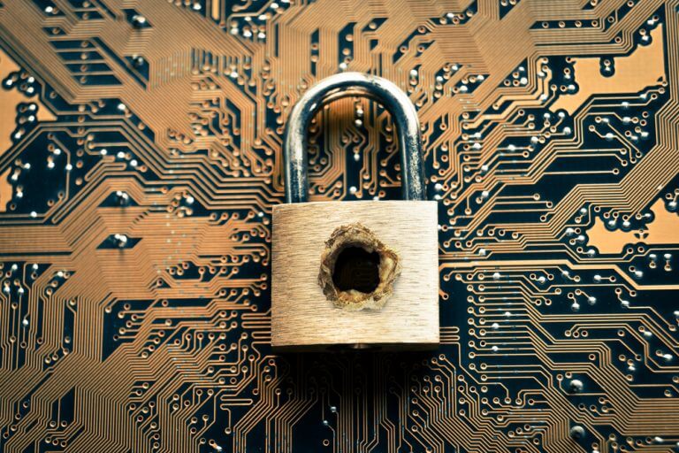 padlock with a hole in it