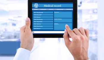 Medical Record on a tablet